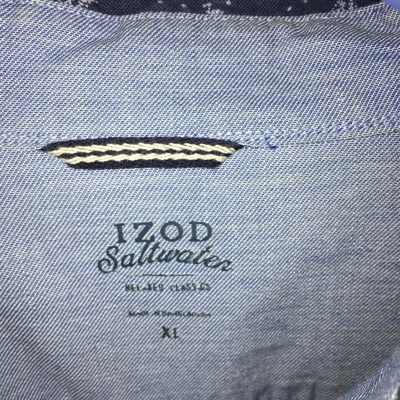 XL IZOD Short Sleeve Button Down Shirt - Picture 2 of 3